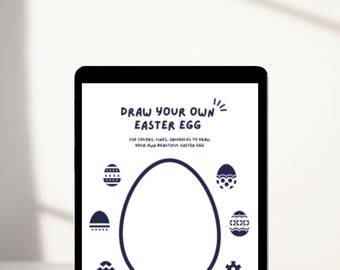 Easter Printable Draw Your Own Egg activity pdf download