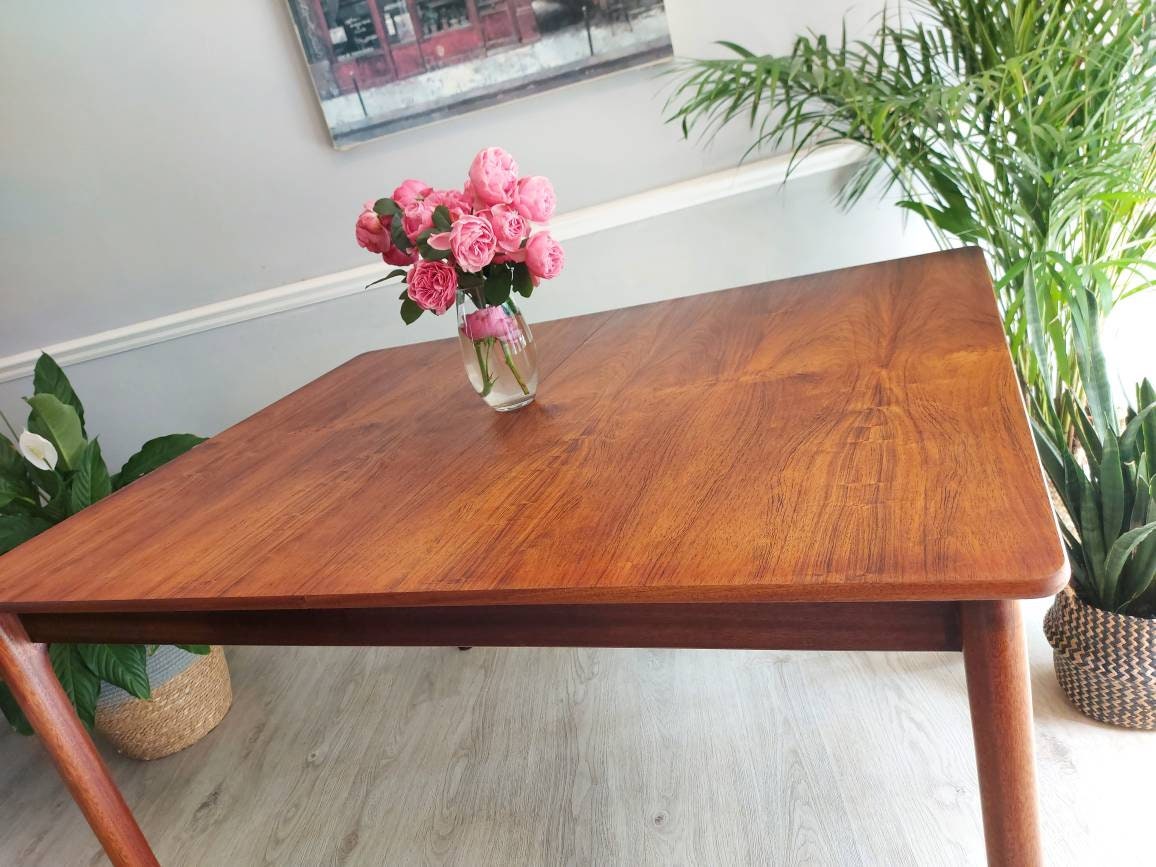 Mesa de comedor de palisandro retro de mediados de siglo de | Etsy