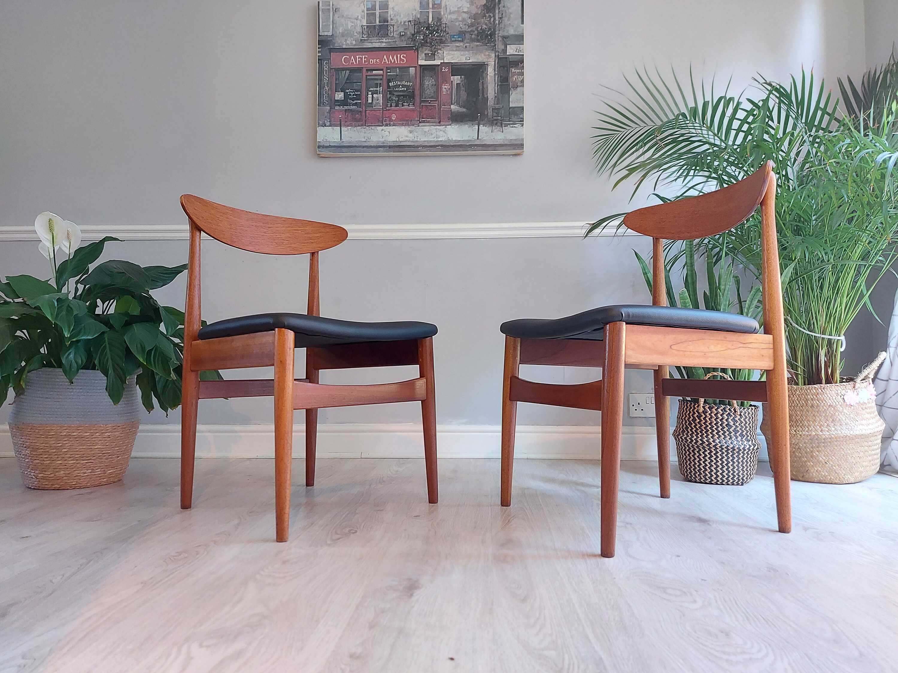 Mid Century Retro Teak Dining Chairs by Jentique Set of 2 Etsy UK
