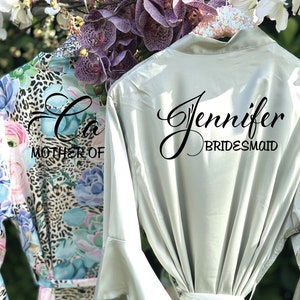 Ruffle  Robes, Bridesmaid Robes, Animal Print, Bridesmaid Gift, Wedding Bridal Party Robes, Bridesmaid Gift , Flamingo print Robes, 178