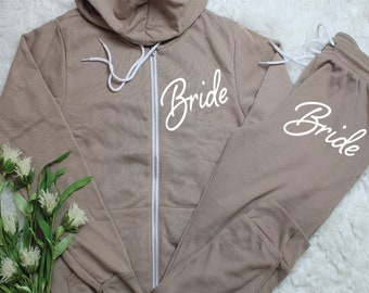 Bride Sweatpants and hoodie, Bridesmaid Sweatpants, Bridesmaid Zipper Hoodies, Bridal Gift, Bride Sweatpants, Wedding gift, Bridal Gift 158
