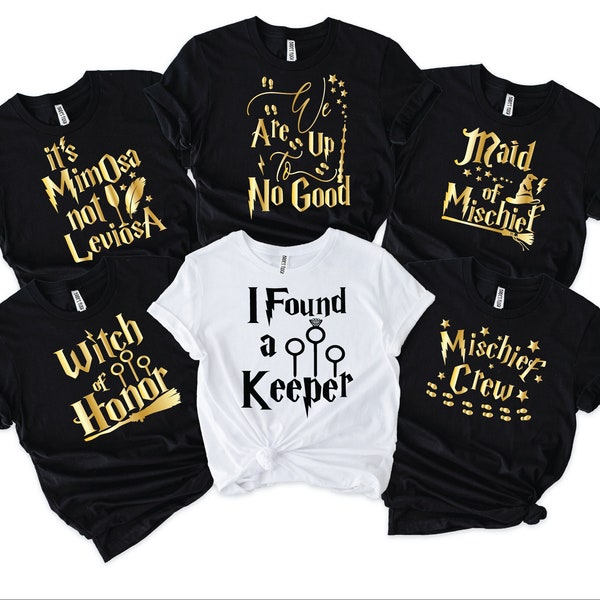 I Found A Keeper Shirts, Mischief Crew Shirt, Bachelorette Party Tank Tops, Wizard Theme, Maid of Mischief shirt, Witch of Honor Tank Top