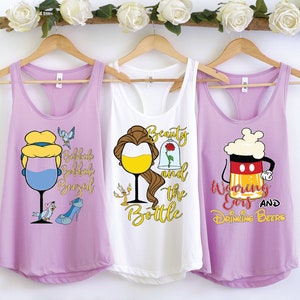 Disney Princess Bachelorette Shirts, Wine Princess Themed Party, Bridesmaid tank Tops, Bridesmaid gift, Bridal Shirts, Wine Themed Princess