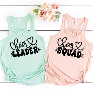 Cheerleader Tank tops, Team Tank tops , Gift for cheerleader, Matching cheerleader&#39;s team shirt , Personalized School Shirts