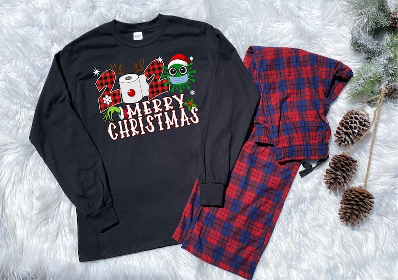 Funny Christmas Matching Pajamas Couples Christmas Pjs 2020 Etsy