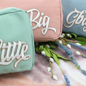 Sorority Makeup Bag, Sorority Reveal Bag, Little Big Bag, GGbig , Gbig gift Ideas , Sister gift, Fraternity Gift