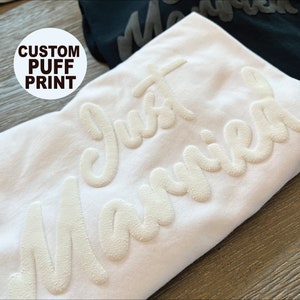 Puff Print Mr and Mrs Sweatshirts, Flitterwochen Hoodies, Sweatshirts für Paare, Geschenk für Brautpaare, Geschenk für Paare, Puff Print, Embossed 902