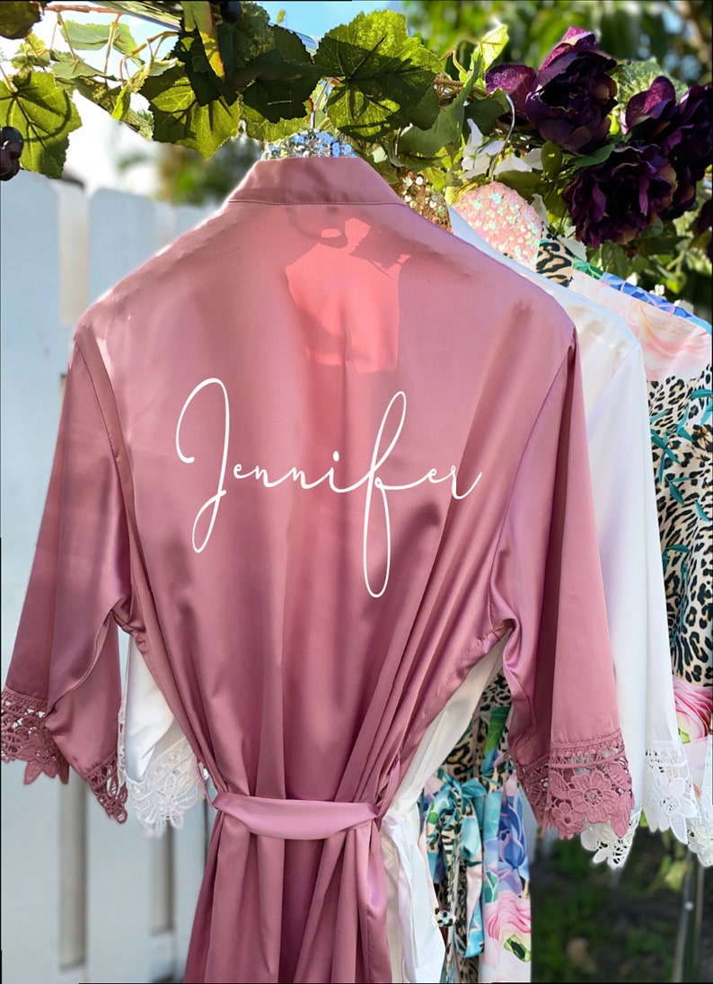 Bridesmaid Robes Burgundy Robes Bridesmaid Gift Wedding Etsy