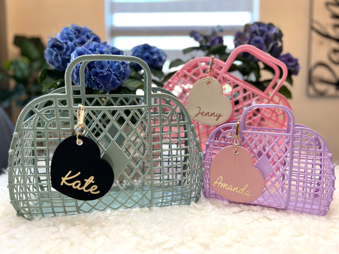 Personalized Jelly Bag, Jelly Tote Bag, Mini Jelly Bag, Bridesmaid Gift, Beach Tote Bag, Flower ...