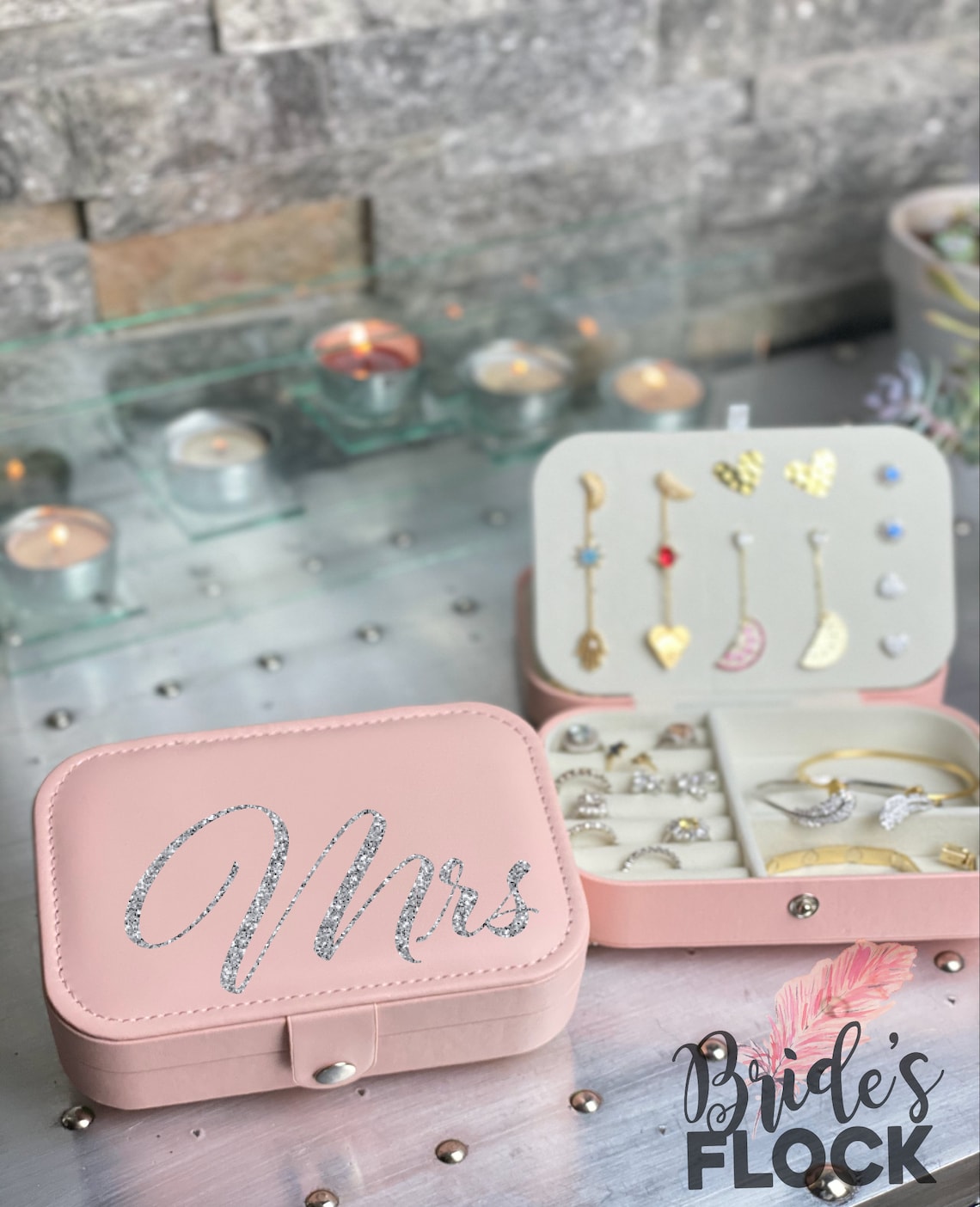 Personalized Travel Jewelry Box Bridesmaid Gift Jewelry Etsy