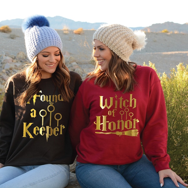 Bachelorette sweatshirts, Bride's Army Hoodie, Wedding, Hen Party, She's a Catch sweats, House Bachelorette, Witch of Honor sweatshirt