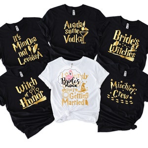 From Mischief To Mrs, Bride's Army Shirts, Wedding, Mischief Crew Tanks , Wizard and Witch shirts, House Bachelorette, Witch of Honor Shirt