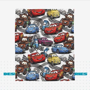 Lightning McQueen Cars Plush Blanket | Velveteen Cozy Kids Car Throw image 2