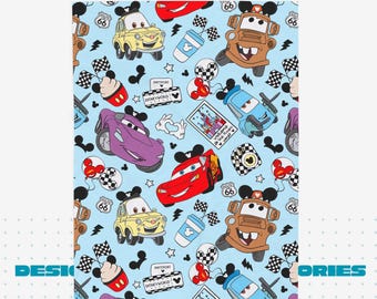 Lighting Mater & Guido Finish Line Cars Blanket | Velveteen Plush Blanket