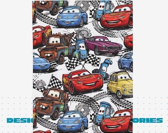 Lightning McQueen Cars Plush Blanket | Velveteen Cozy Kids Car Throw