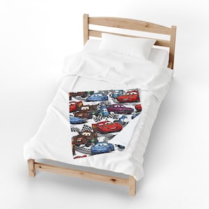Lightning McQueen Cars Plush Blanket | Velveteen Cozy Kids Car Throw image 6