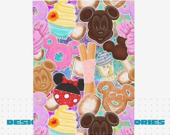 Disney Snacks Blanket Velveteen Plush Blanket | Cozy Park Trip Throw