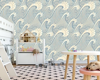 Waves Wallpaper Etsy