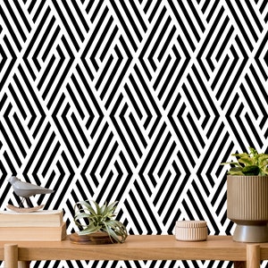 Rhombus Peel and Stick Wallpaper, Geometric Rhombus Removable wallpaper Shape
