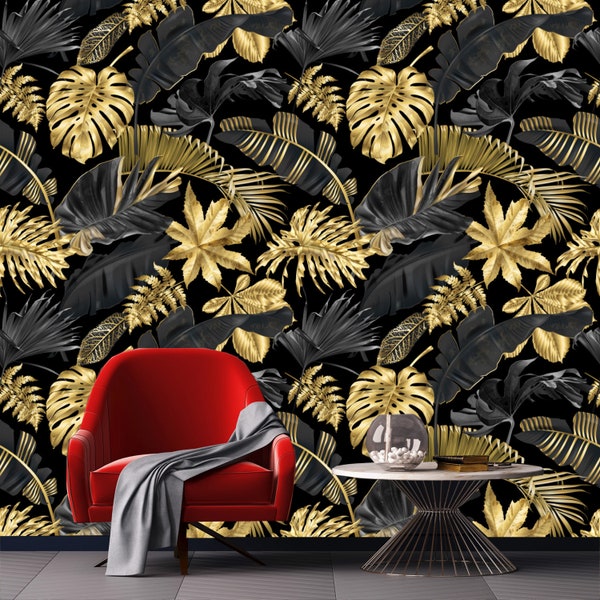 Black Gold Wallpaper Etsy