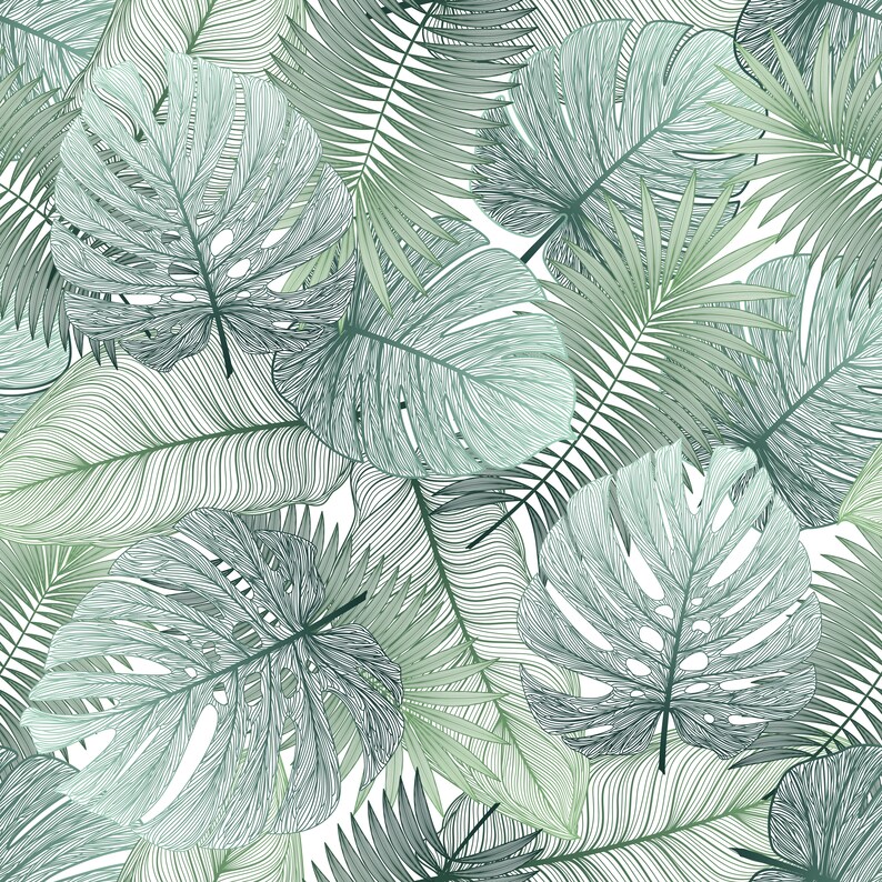 Tropical Removable Wallpaper Peel and Stick Etsy