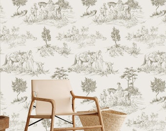 Toile Silhouette Peel and Stick Wallpaper, papel tapiz extraíble Tree Forest