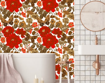 Golden Yellow With Faded Red Scroll Wallpaper 41775110 Golden Yellow With Faded Red Scroll Wallpaper 41775110