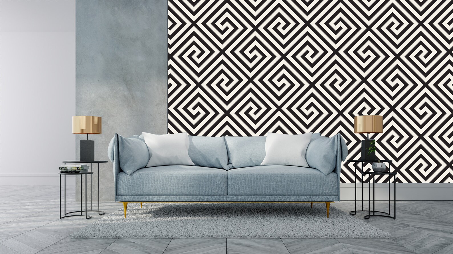 Black and White Removable Wallpaper Peel and Stick Wallpaper Etsy