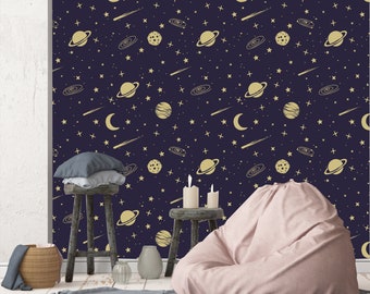 Constellation kids wallpaper, Constellation wall paper removable,Space wall paper, Kids Room wallpaper