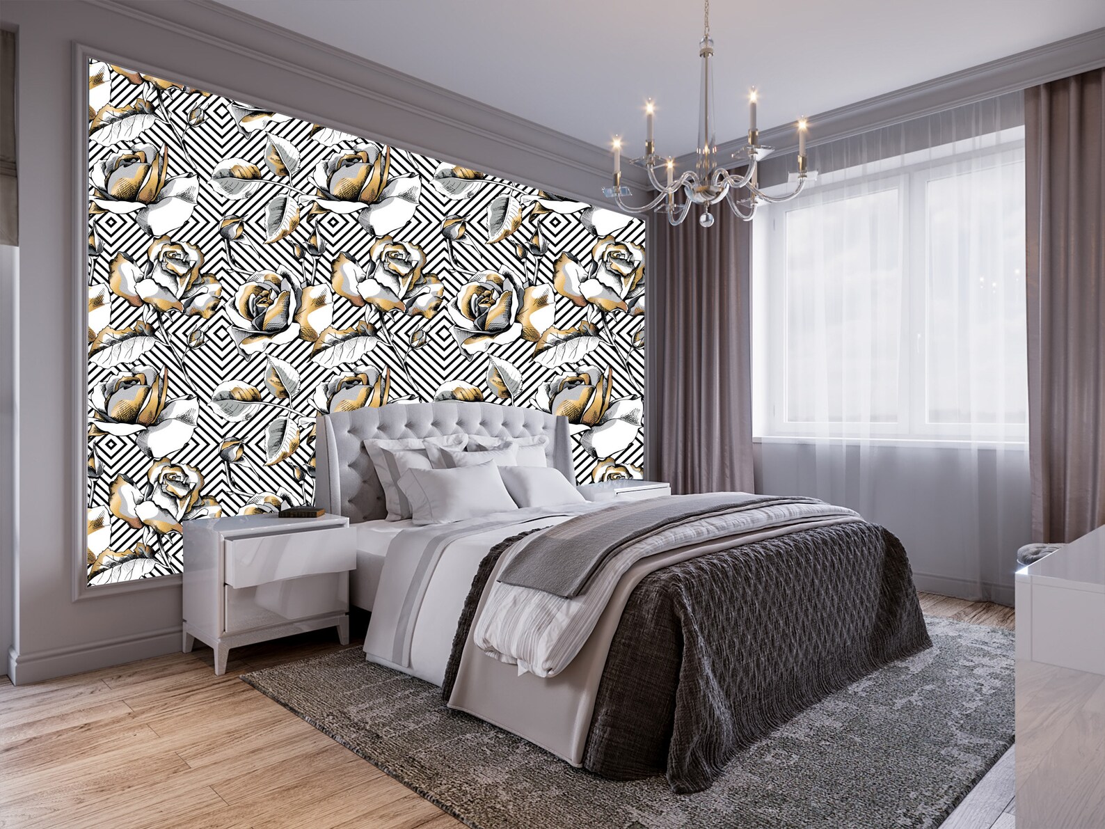 Rose Gold Peonieswallpaper Peel and Stick Removable Wall - Etsy