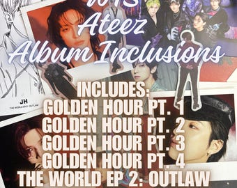 Ateez Album Inclusions (Postcards, Stickers, Mini Posters)