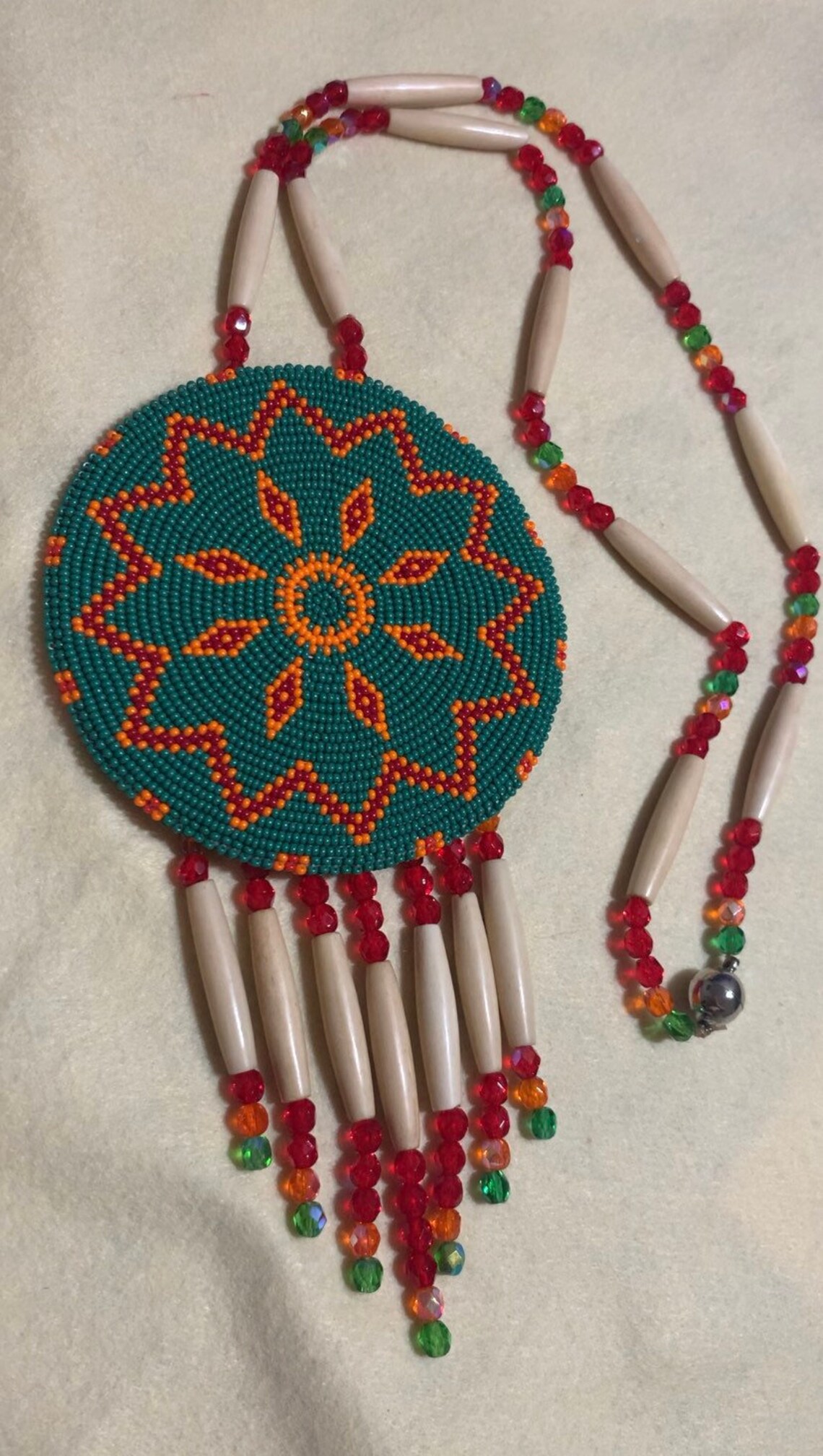 Beaded medallion Etsy