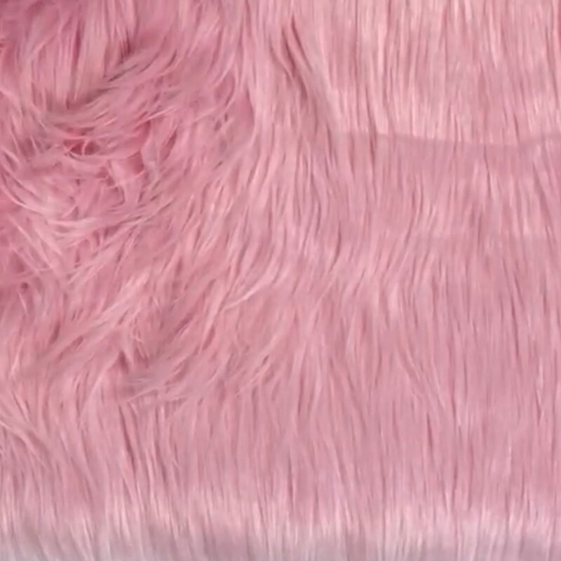 Pink Faux Fur Fabric by the Yard - Etsy