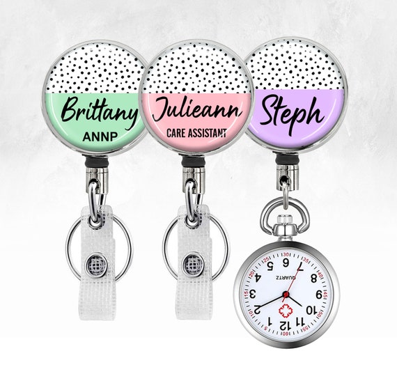 Buy PERSONALISED Polka Dot Retractable ID Card Badge Reel for Nurse or Health  Care Assistant Gift Online in India 