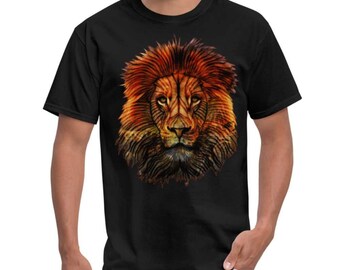 Retro Classic Vintage Lion T-Shirts Head Lion Face T Shirt Multicolor Colorful Cool Zoo Keeper King Throw Pillow 18x18 