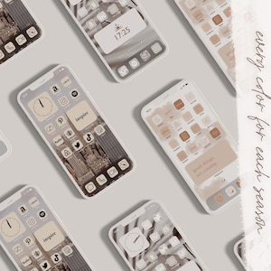 All in One Mega Bundle, App Icons Beige, neutral, brown, minima, blue, pink, glitter, green sage, aesthetic homes screen