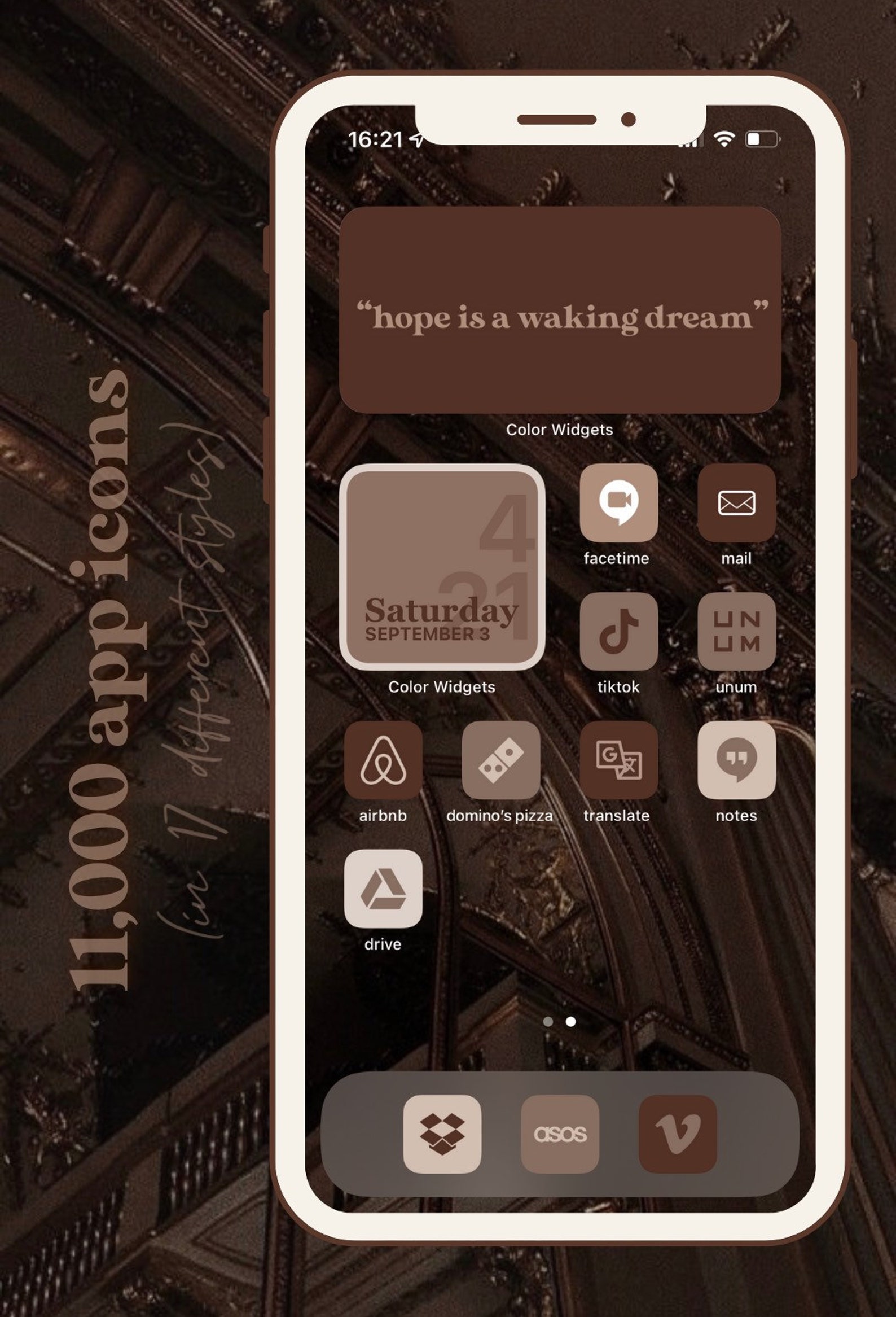 Dark Academia App Icons Brown Aesthetic Homescreen Beige - Etsy