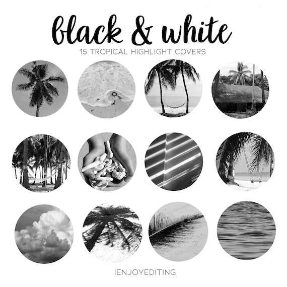 Instagram Highlight Covers Black And White Aesthetic Etsy