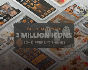 Halloween Mega Bundle App Icons - All in One | Fall, Autumn, Spooky Season, Neutral, Beige Home Screen Aesthetic iOS 14 / 15