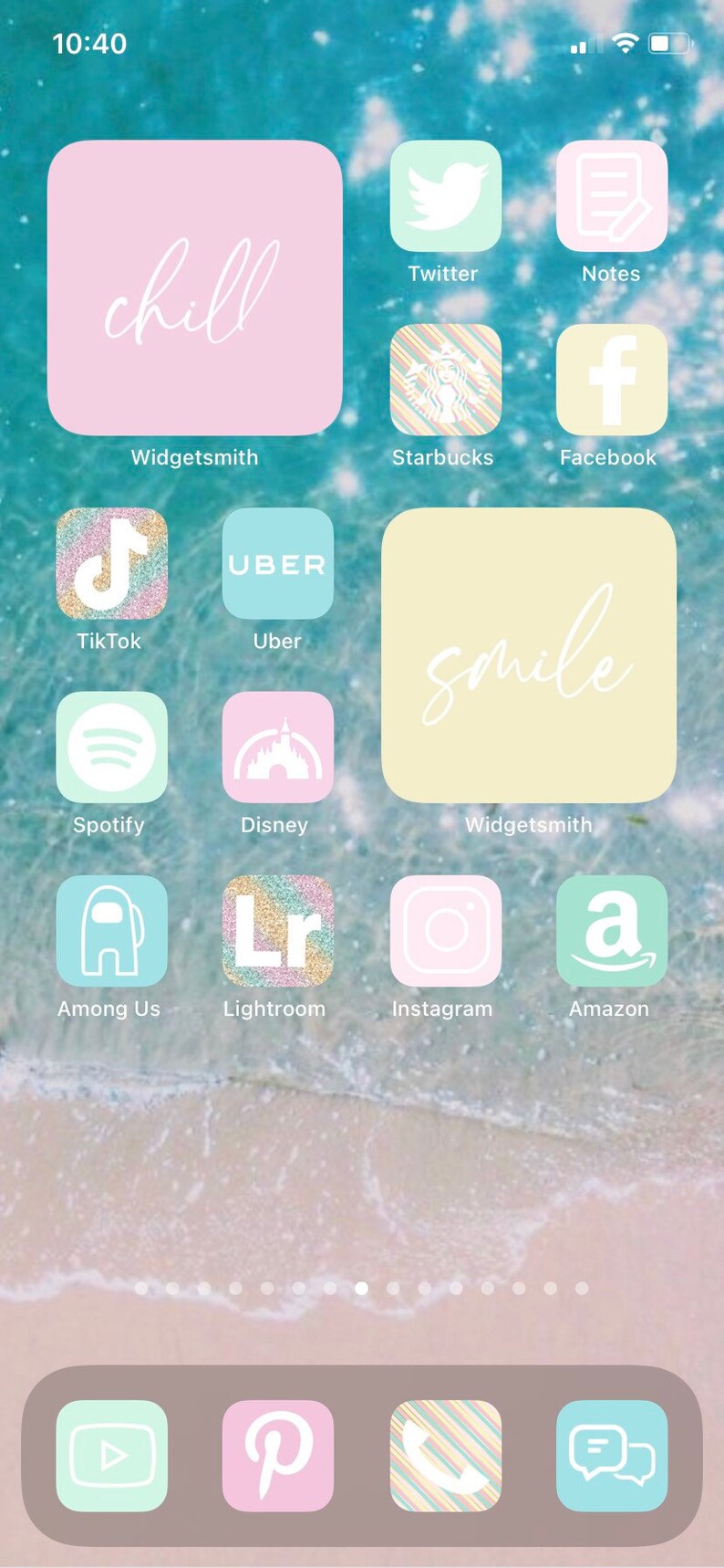 IOS 14 App Icons Los Angeles Pink Teal Yellow Blue App | Etsy