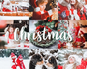 Presets Lightroom Mobile Christmas | Holidays, Xmas Eve, Winter, Snow, Home, Kids Filters | Blogger, Influencer, Instagram Filters