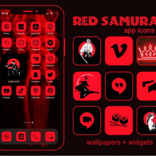 app store aesthetic icon red