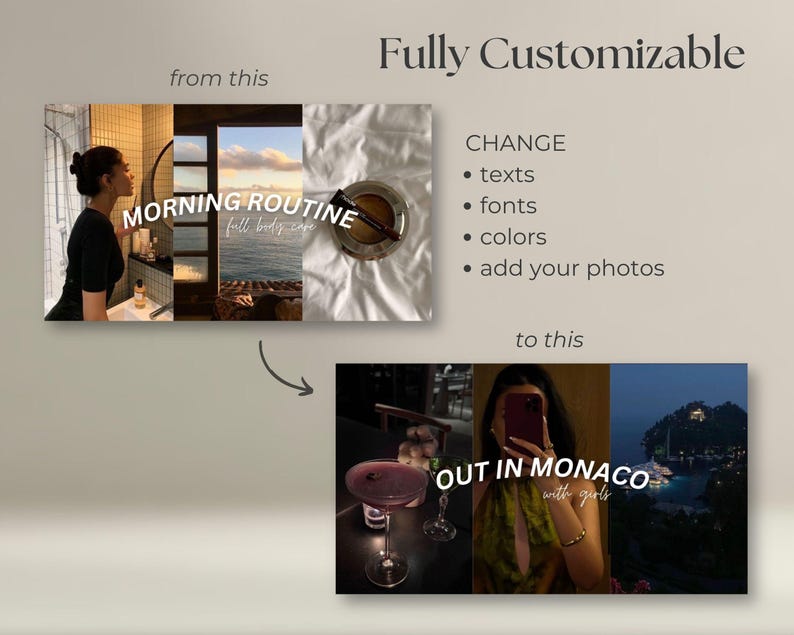 28 Youtube Thumbnail Canva Template, Customizable Minimalist Design, Collages, Youtube video cover, DIY Branding kit, neutral aesthetic image 7