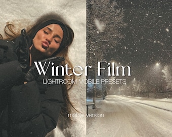 16 Lightroom Prestes Mobile Winter | Fuji Film, Ästhetik, Schnee, Outdoor, Indoor, Analog, Blogger Presets Instagram Influencer Filter 35 mm