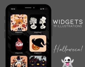 Halloween Aesthetic iPhone App Icons Witch iOS16 App Icon Bundle Fall Halloween Scary Home Screen Widgets iPhone Home Screen App Covers