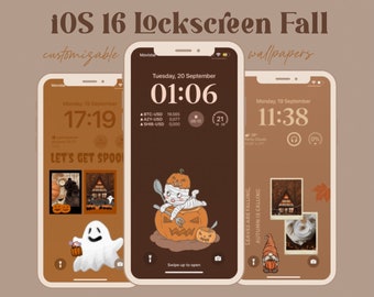 50 Wallpapers iOS 16, Lockscreen, Halloween, Autumn, Beige, Brown, Neutral, photography nature forest, Backgrounds Theme