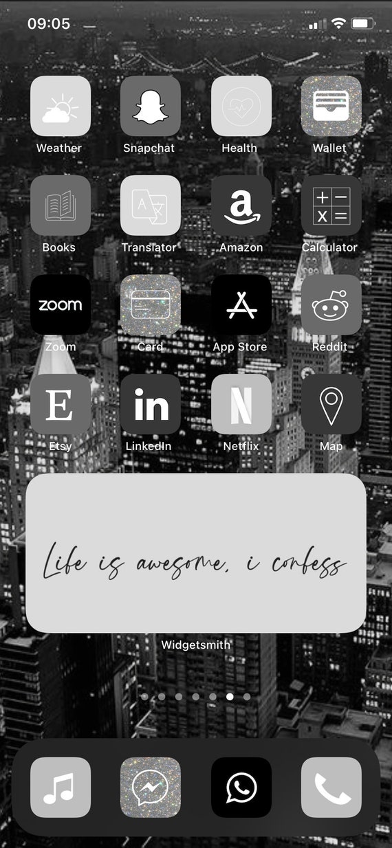 Ios 14 App Icons Trendy Black White Grey Minimalist Etsy Ios 14 App Icons Trendy Black White Grey Minimalist Etsy