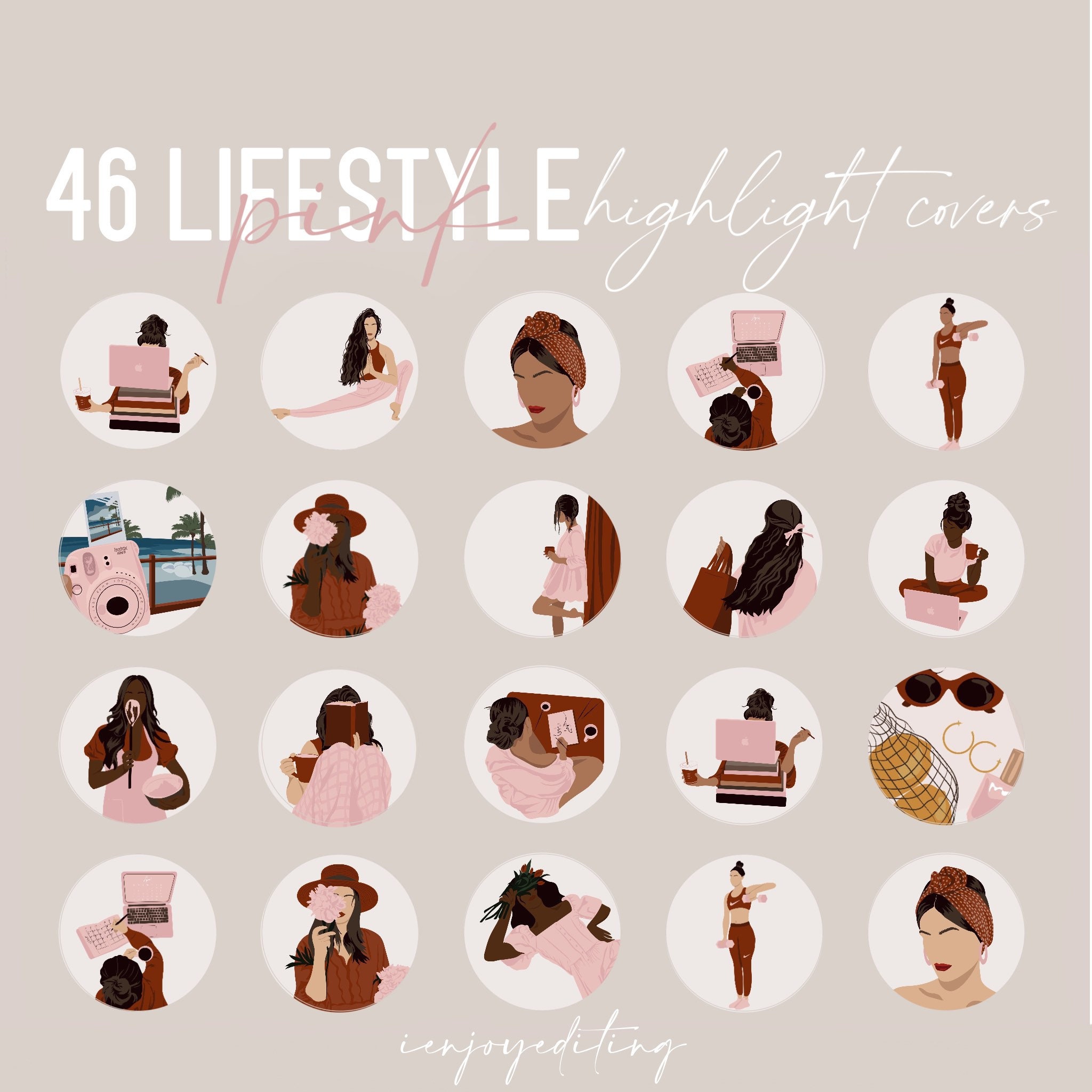 Autumn Instagram Highlight Cover Icons 44 Line Art Highlight -  Norway