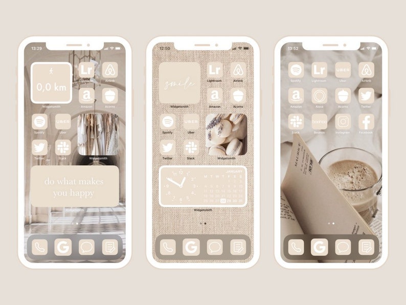 App Icons Neutral Aesthetic Beige Cream Nude Natural | Etsy