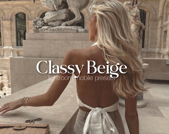 10 Lightroom Presets Mobile Classy Beige | Fuji Film, Warm, Neutral, Analog, Cremig, Indoor, Braun, Blogger Instagram Influencer Filter
